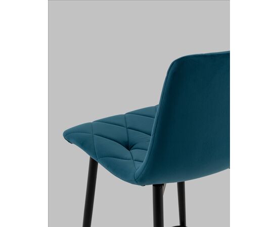 Стул полубарный Одди Diamond велюр синий, изображение 7 | Интернет магазин мебели и декора LifeDekor