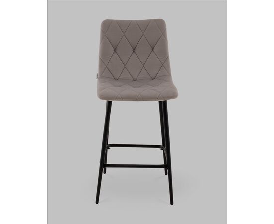 Стул полубарный Одди Diamond велюр светло-серый, изображение 3 | Интернет магазин мебели и декора LifeDekor