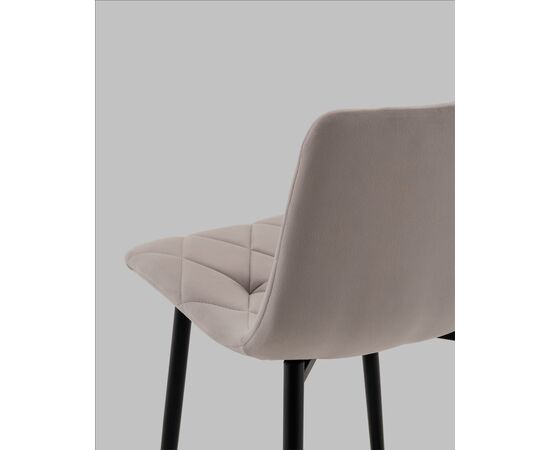 Стул полубарный Одди Diamond велюр светло-серый, изображение 6 | Интернет магазин мебели и декора LifeDekor