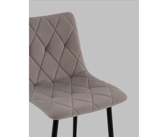 Стул полубарный Одди Diamond велюр светло-серый, изображение 7 | Интернет магазин мебели и декора LifeDekor