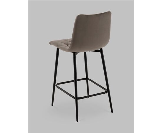 Стул полубарный Одди Diamond велюр темно-серый, изображение 8 | Интернет магазин мебели и декора LifeDekor