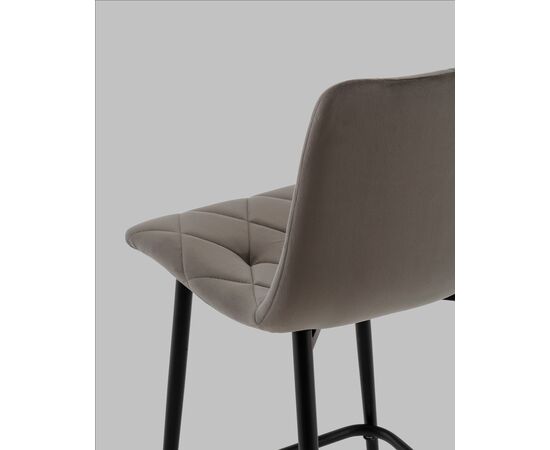 Стул полубарный Одди Diamond велюр темно-серый, изображение 9 | Интернет магазин мебели и декора LifeDekor