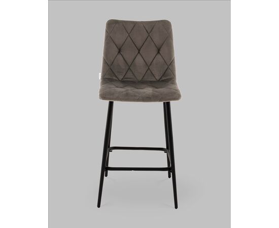 Стул полубарный Одди Diamond велюр темно-серый, изображение 5 | Интернет магазин мебели и декора LifeDekor