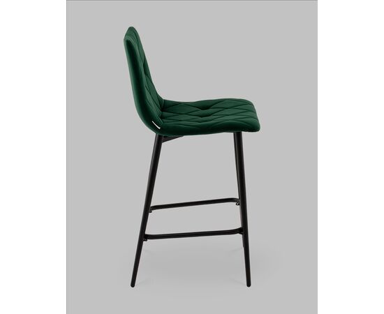 Стул полубарный Одди Diamond велюр темно-зеленый, изображение 4 | Интернет магазин мебели и декора LifeDekor