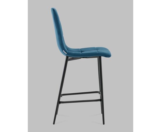 Стул полубарный Одди велюр синий, изображение 4 | Интернет магазин мебели и декора LifeDekor