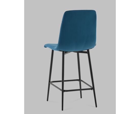 Стул полубарный Одди велюр синий, изображение 6 | Интернет магазин мебели и декора LifeDekor