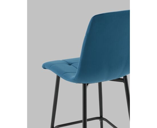 Стул полубарный Одди велюр синий, изображение 7 | Интернет магазин мебели и декора LifeDekor