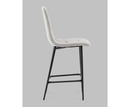 Стул полубарный Одди велюр светло-серый, изображение 4 | Интернет магазин мебели и декора LifeDekor