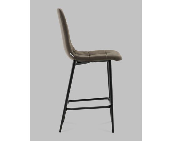 Стул полубарный Одди велюр темно-серый, изображение 4 | Интернет магазин мебели и декора LifeDekor