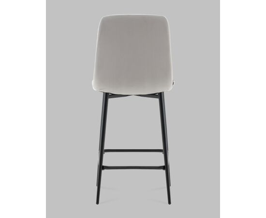 Стул полубарный Одди велюр светло-серый, изображение 5 | Интернет магазин мебели и декора LifeDekor