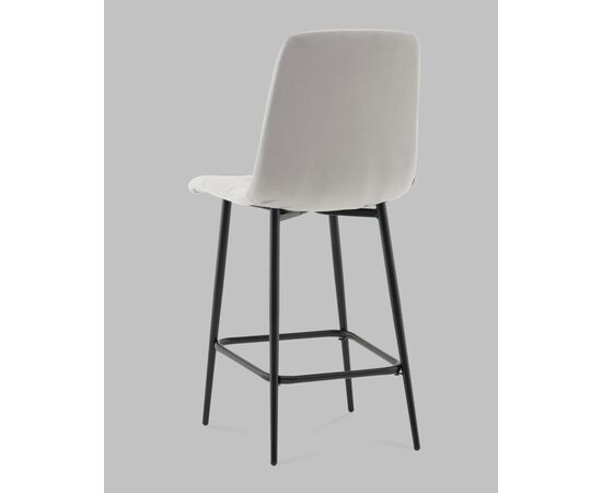 Стул полубарный Одди велюр светло-серый, изображение 6 | Интернет магазин мебели и декора LifeDekor