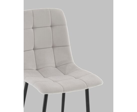 Стул полубарный Одди велюр светло-серый, изображение 8 | Интернет магазин мебели и декора LifeDekor