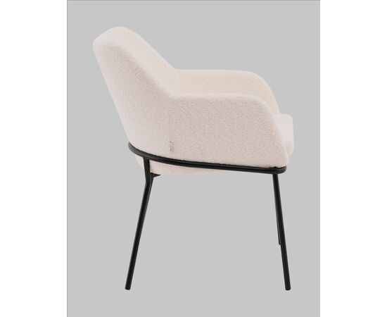 Стул с подлокотниками Кози new ткань букле молочный, изображение 4 | Интернет магазин мебели и декора LifeDekor