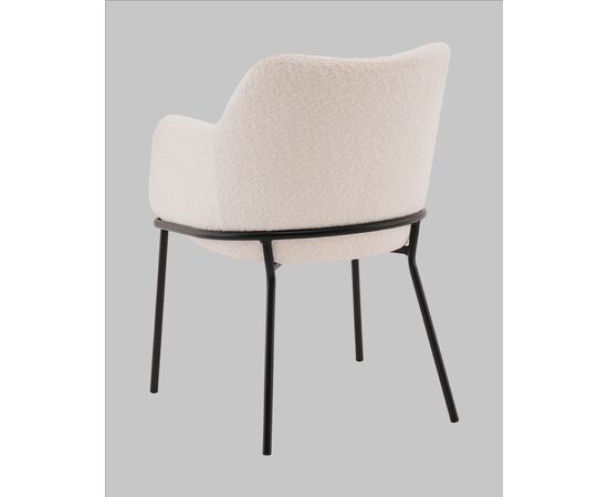 Стул с подлокотниками Кози new ткань букле молочный, изображение 6 | Интернет магазин мебели и декора LifeDekor