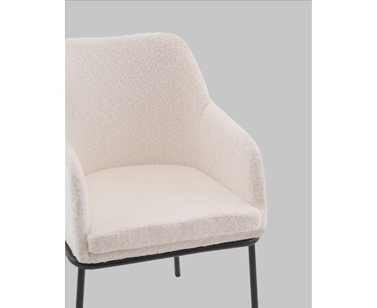 Стул с подлокотниками Кози new ткань букле молочный, изображение 8 | Интернет магазин мебели и декора LifeDekor