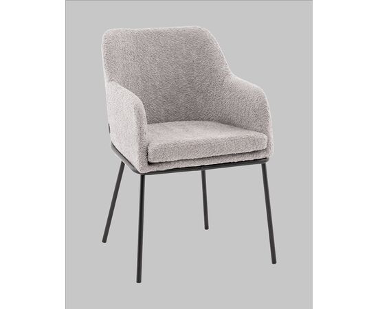 Стул с подлокотниками Кози new ткань букле серый, изображение 2 | Интернет магазин мебели и декора LifeDekor