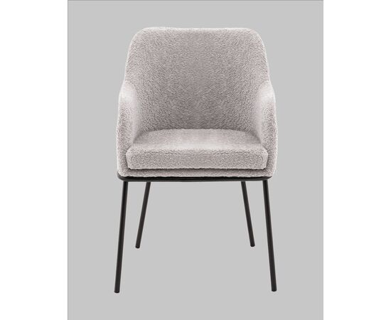 Стул с подлокотниками Кози new ткань букле серый, изображение 3 | Интернет магазин мебели и декора LifeDekor