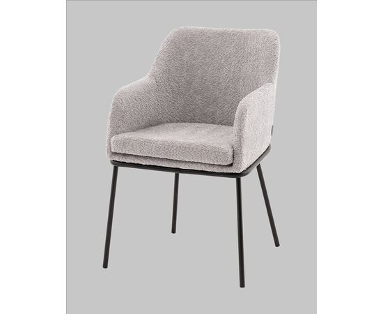 Стул с подлокотниками Кози new ткань букле серый, изображение 4 | Интернет магазин мебели и декора LifeDekor