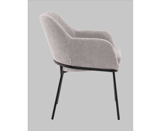 Стул с подлокотниками Кози new ткань букле серый, изображение 5 | Интернет магазин мебели и декора LifeDekor