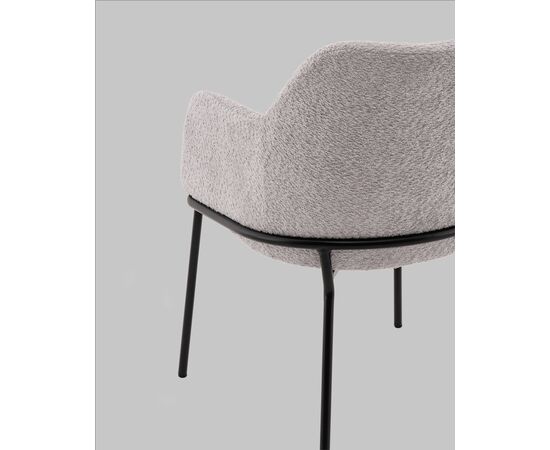 Стул с подлокотниками Кози new ткань букле серый, изображение 8 | Интернет магазин мебели и декора LifeDekor