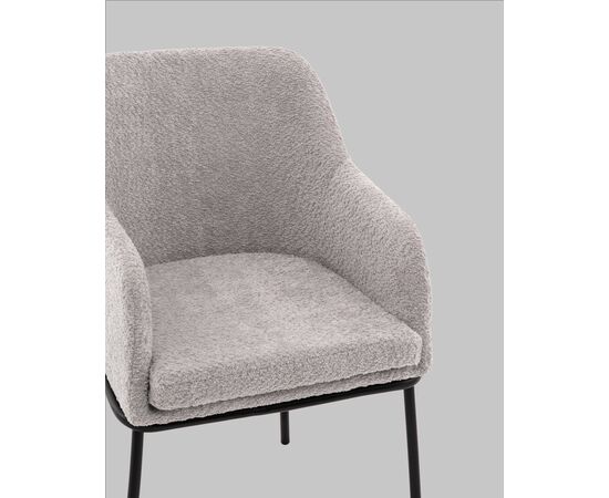 Стул с подлокотниками Кози new ткань букле серый, изображение 9 | Интернет магазин мебели и декора LifeDekor
