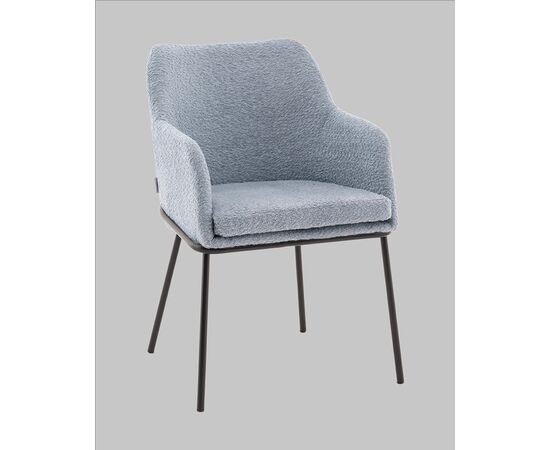 Стул с подлокотниками Кози new ткань букле синий, изображение 2 | Интернет магазин мебели и декора LifeDekor