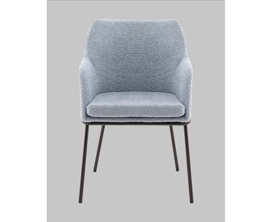 Стул с подлокотниками Кози new ткань букле синий, изображение 3 | Интернет магазин мебели и декора LifeDekor