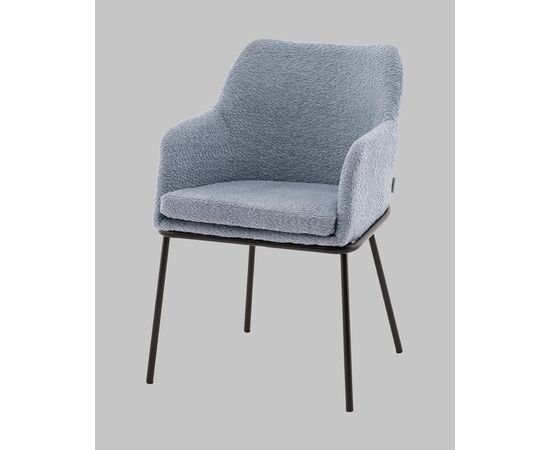 Стул с подлокотниками Кози new ткань букле синий, изображение 4 | Интернет магазин мебели и декора LifeDekor
