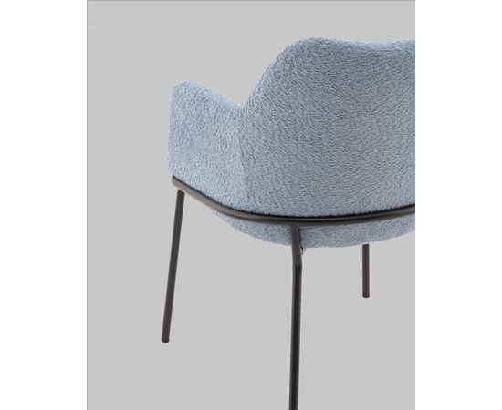 Стул с подлокотниками Кози new ткань букле синий, изображение 8 | Интернет магазин мебели и декора LifeDekor