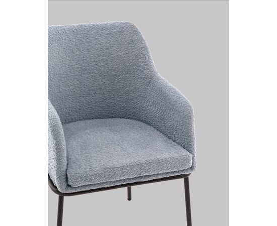 Стул с подлокотниками Кози new ткань букле синий, изображение 9 | Интернет магазин мебели и декора LifeDekor