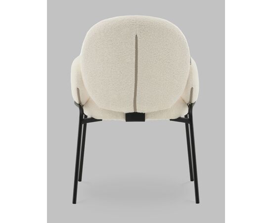 Стул с подлокотниками Моллек букле молочный, изображение 6 | Интернет магазин мебели и декора LifeDekor