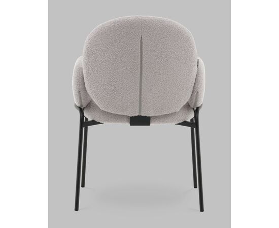 Стул с подлокотниками Моллек букле светло-серый, изображение 6 | Интернет магазин мебели и декора LifeDekor