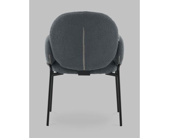 Стул с подлокотниками Моллек букле темно-серый, изображение 6 | Интернет магазин мебели и декора LifeDekor