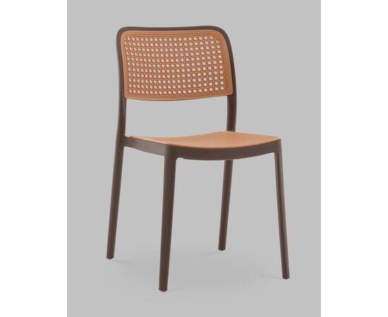 Стул Yona пластиковый коричневый, изображение 2 | Интернет магазин мебели и декора LifeDekor