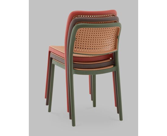 Стул Yona пластиковый красный, изображение 10 | Интернет магазин мебели и декора LifeDekor