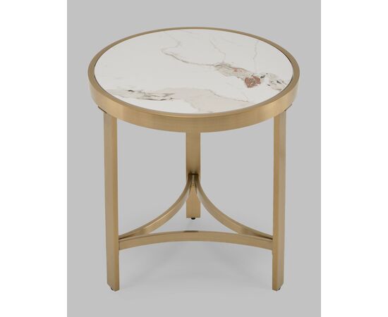 Журнальный столик Адриана 50*50 см светлая керамика, изображение 2 | Интернет магазин мебели и декора LifeDekor