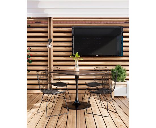 Стул обеденный Bertoia черный с черной подушкой, изображение 9 | Интернет магазин мебели и декора LifeDekor