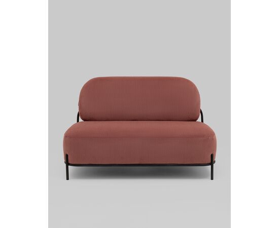 Диван Стоун велюр рельефный коралловый, изображение 3 | Интернет магазин мебели и декора LifeDekor