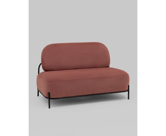 Диван Стоун велюр рельефный коралловый, изображение 2 | Интернет магазин мебели и декора LifeDekor