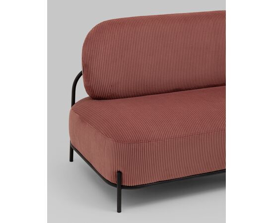 Диван Стоун велюр рельефный коралловый, изображение 7 | Интернет магазин мебели и декора LifeDekor