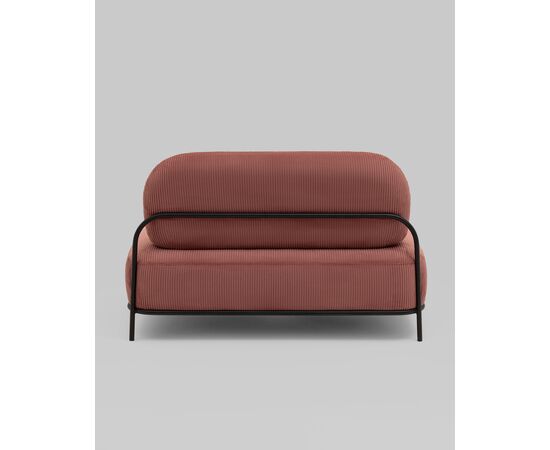 Диван Стоун велюр рельефный коралловый, изображение 4 | Интернет магазин мебели и декора LifeDekor