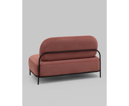 Диван Стоун велюр рельефный коралловый, изображение 5 | Интернет магазин мебели и декора LifeDekor