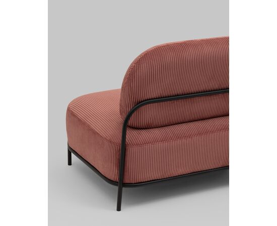 Диван Стоун велюр рельефный коралловый, изображение 6 | Интернет магазин мебели и декора LifeDekor