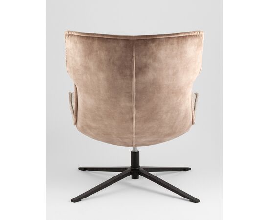 Кресло лаунж Sway бежевый с коричневым, изображение 5 | Интернет магазин мебели и декора LifeDekor