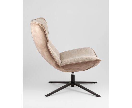 Кресло лаунж Sway бежевый с коричневым, изображение 4 | Интернет магазин мебели и декора LifeDekor