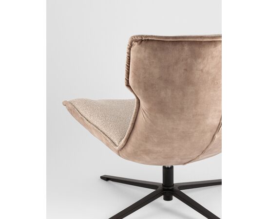 Кресло лаунж Sway бежевый с коричневым, изображение 7 | Интернет магазин мебели и декора LifeDekor