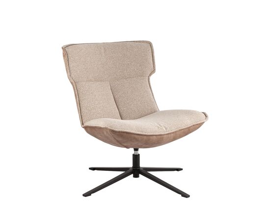 Кресло лаунж Sway бежевый с коричневым | Интернет магазин мебели и декора LifeDekor