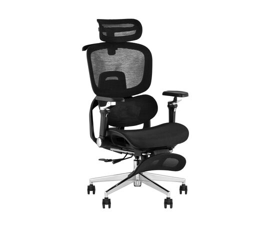 Кресло офисное TopChairs Prodigy с оттоманкой черный | Интернет магазин мебели и декора LifeDekor