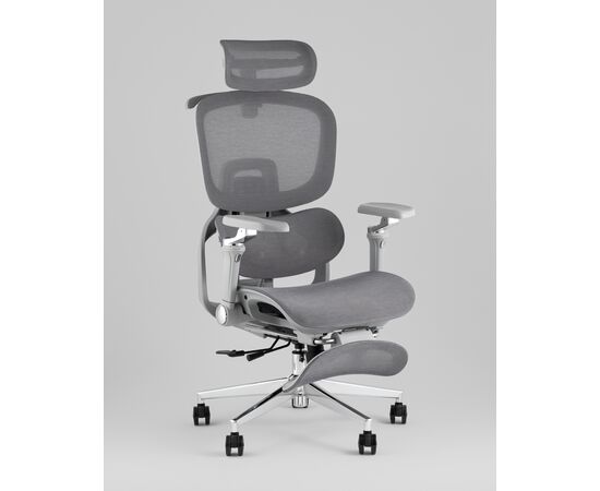 Кресло офисное TopChairs Prodigy с оттоманкой серый, изображение 2 | Интернет магазин мебели и декора LifeDekor