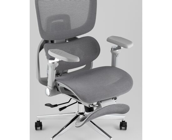 Кресло офисное TopChairs Prodigy с оттоманкой серый, изображение 9 | Интернет магазин мебели и декора LifeDekor